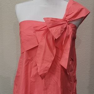 Brand new, J.Crew 1 shoulder top in coral. Size 10